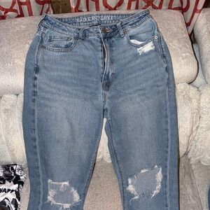 American Eagle Outfitters Women's Distressed Blue Skinny Jeans